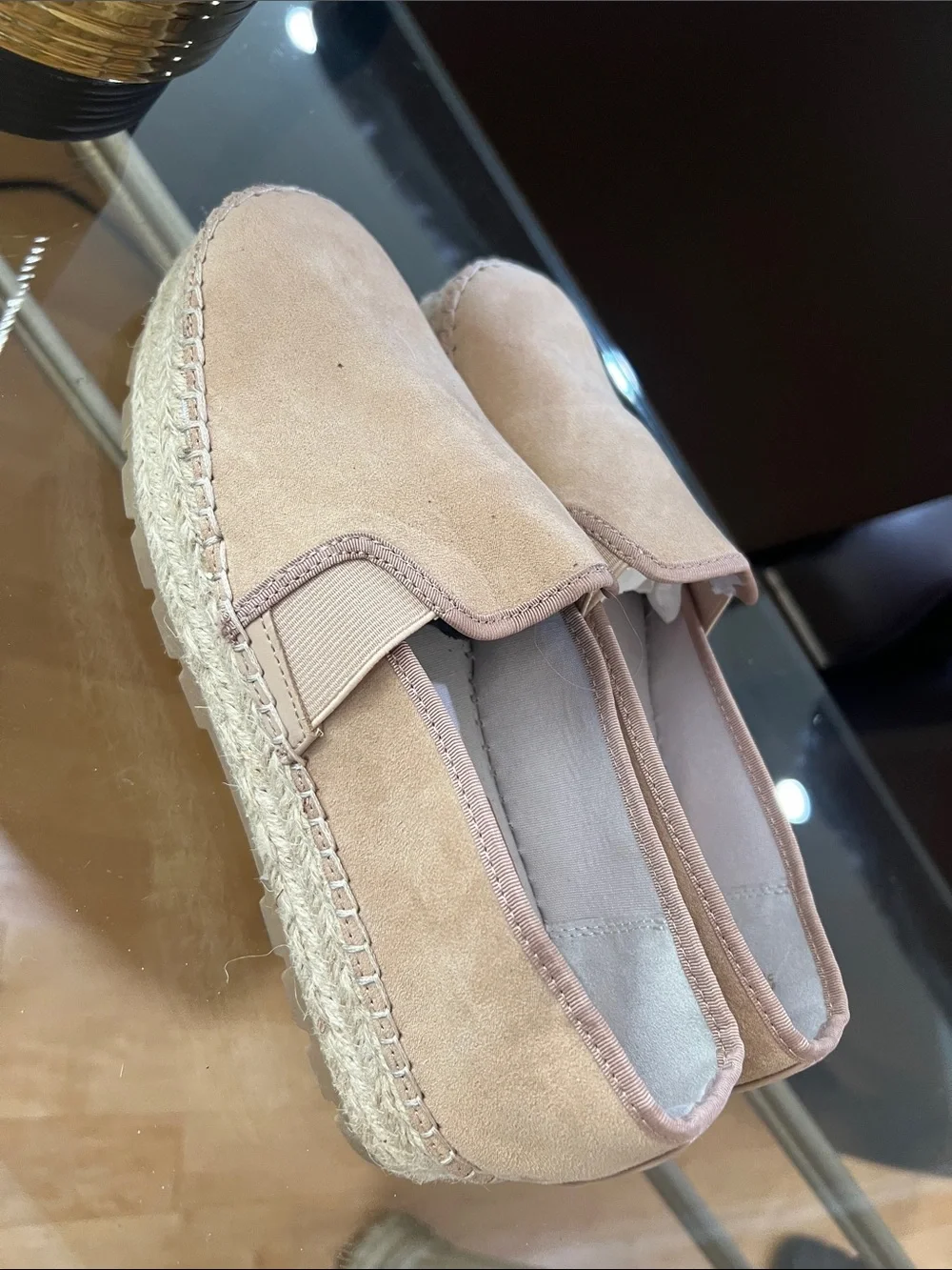 Circus by Sam Edelman Beige Suede Slip-On Loafers